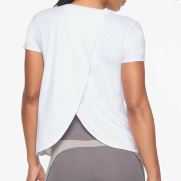 Athleta Tops - Athleta Sunlover UPF Tulip Back Tee, Bright White